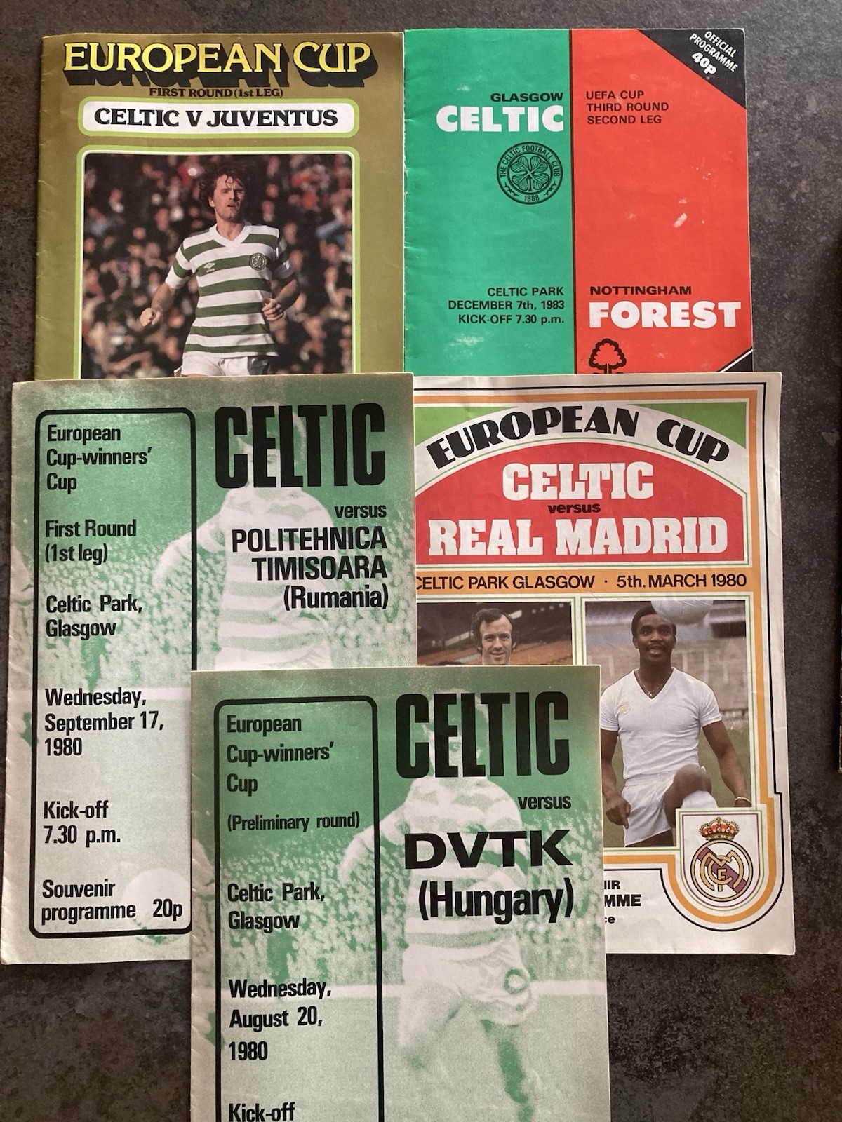 Celtic FC European Football Programmes X 5 for sale on Ebay