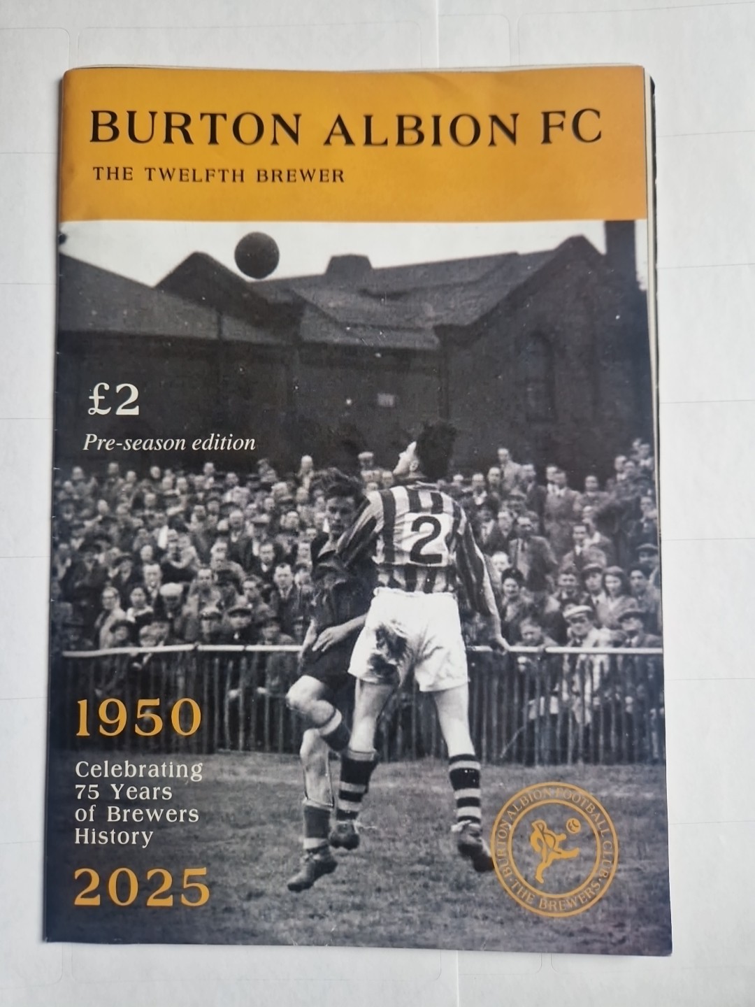 BURTON ALBION  v BIRMINGHAM CITY PRE SEASON FRIENDLY 19 JULY 2025 for sale on Ebay