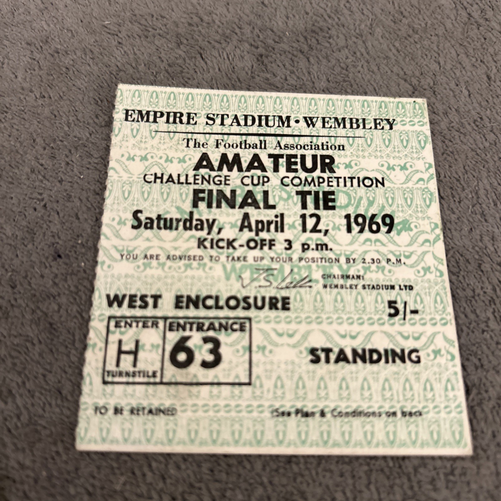 FA Amateur Cup Final - ticket Suttonv North Shields 1969  for sale on Ebay