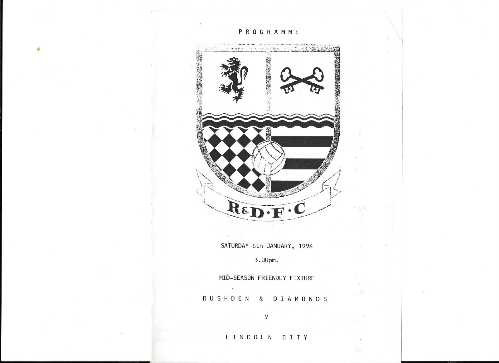 Lincoln City Football Programme for sale on Ebay
