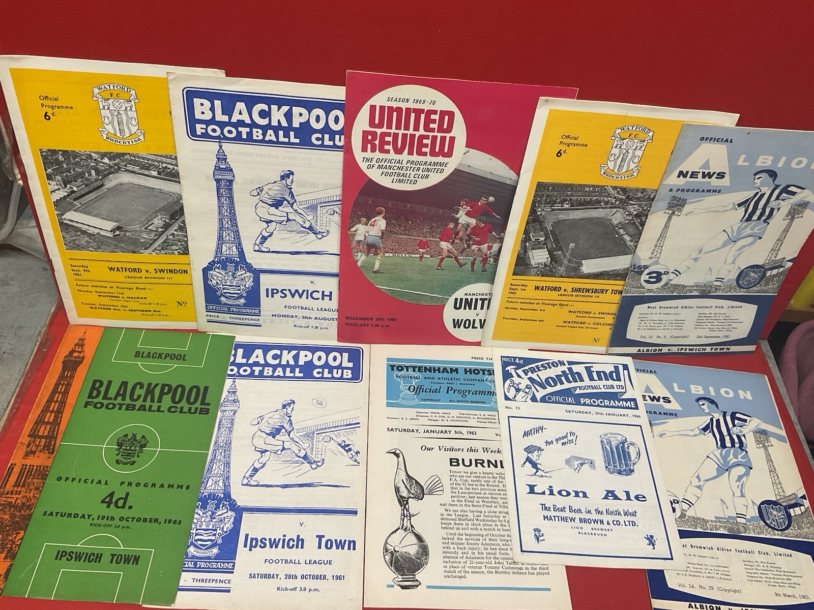 Football Programmes From The 1960s (x10) for sale on Ebay