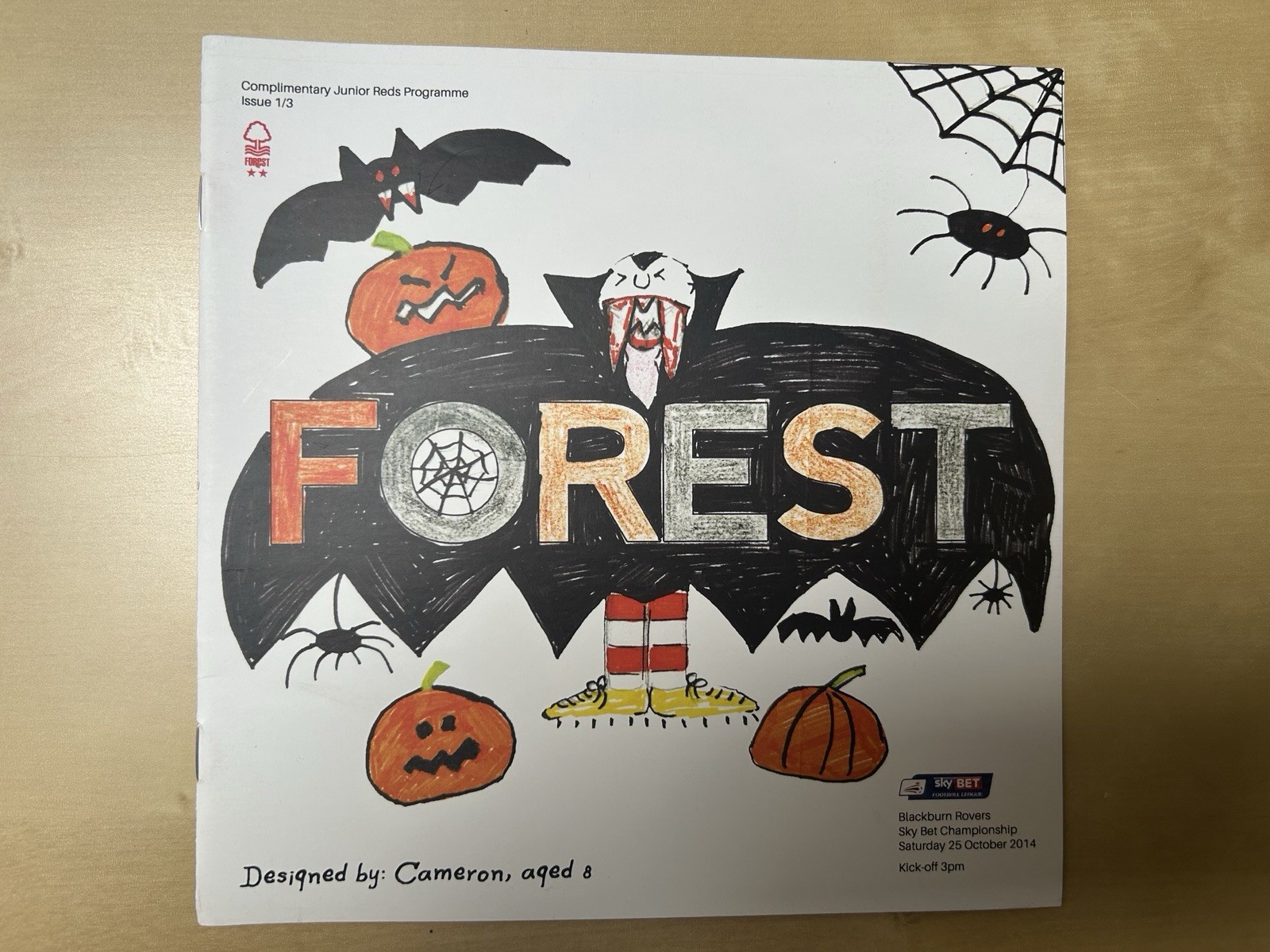 Nottingham Forest v Blackburn Rovers 2014-15 alternative rare programme  for sale on Ebay