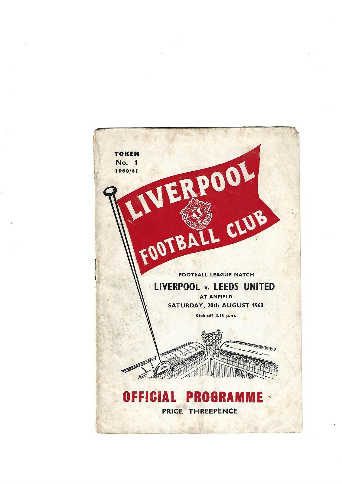 LIVERPOOL FC  VS LEEDS UNITED FC  AUGUST 1960 for sale on Ebay