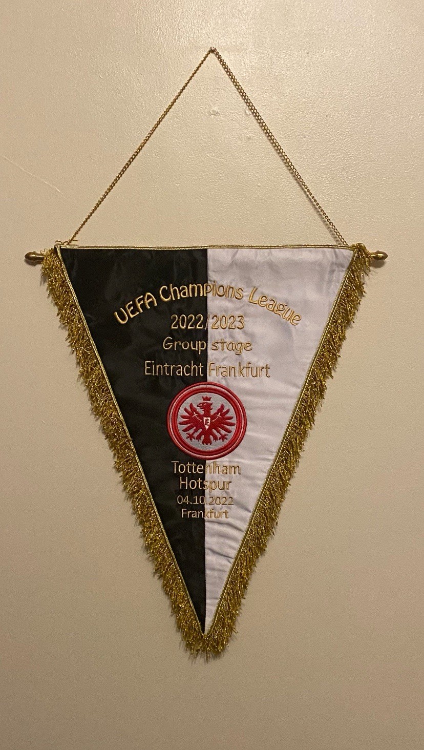 Eintracht Frankfurt Tottenham Hotspur UEFA Champions League 2022 Pennant Wimpel. for sale on Ebay