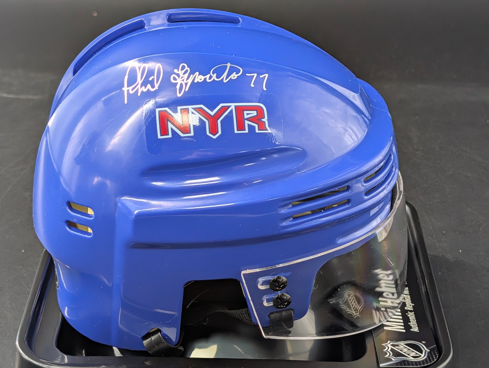Phil Esposito HOF Signed New York Rangers Mini Hockey Helmet AUTO JSA COA for sale on Ebay