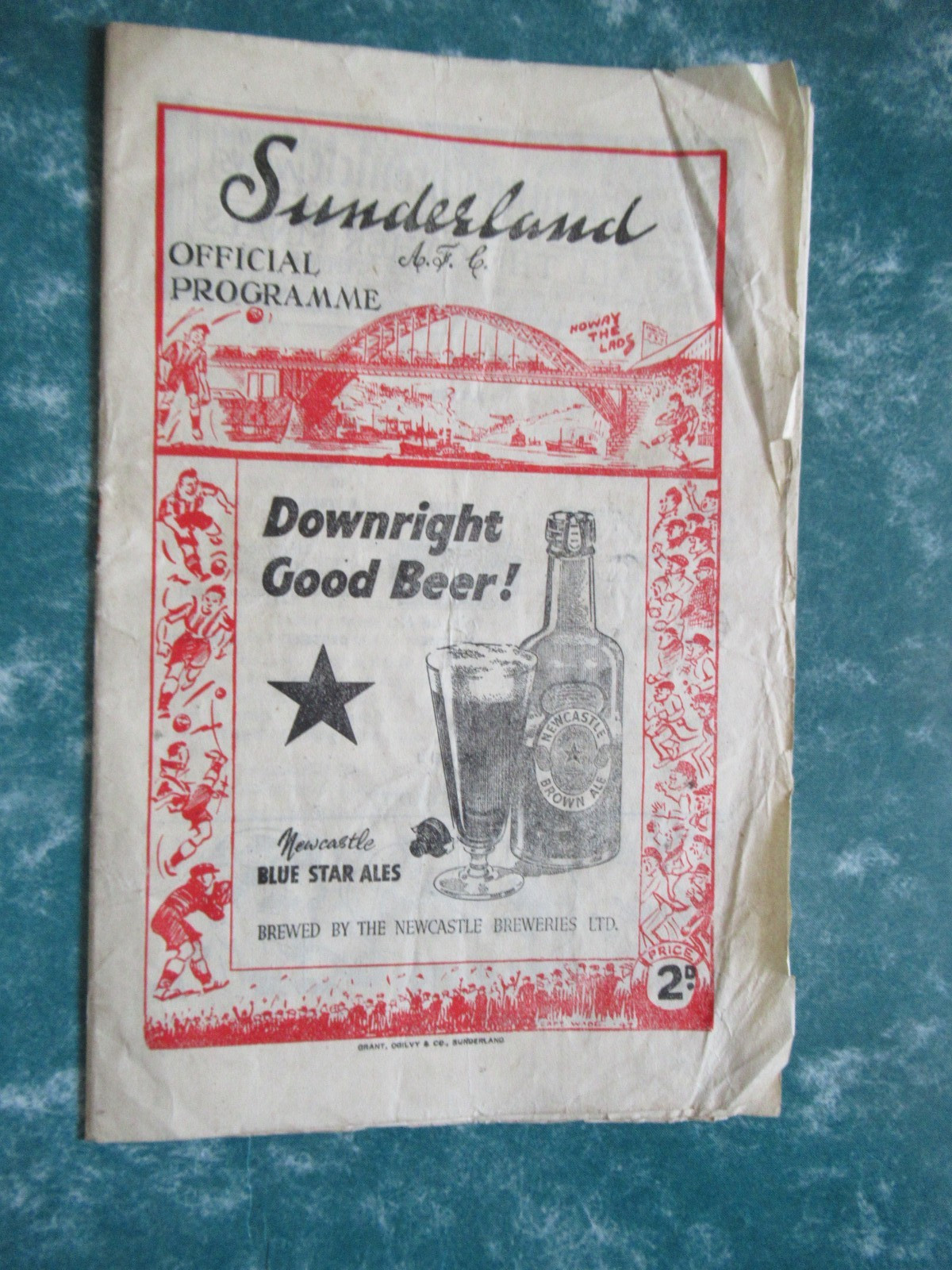 Sunderland v Derby County 27th Sept 1947 Division 1 for sale on Ebay