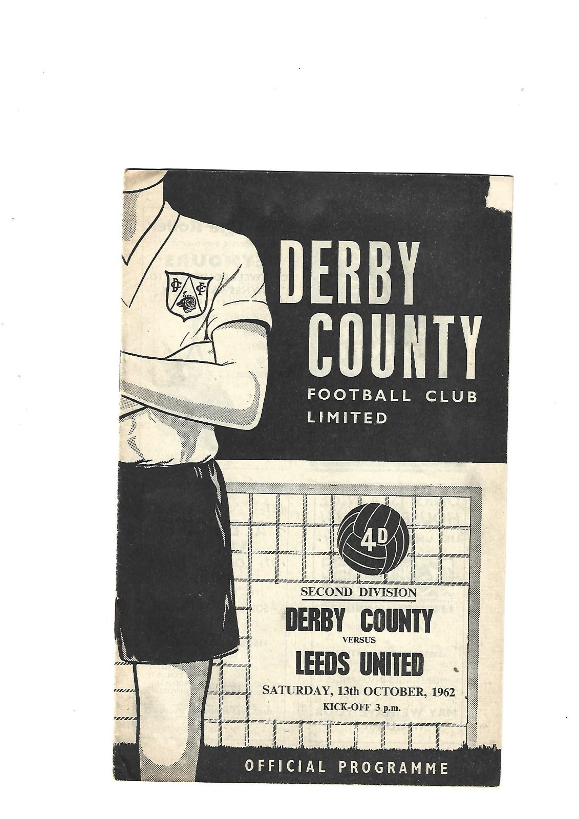 DERBY COUNTY FC VS LEEDS UNITED FC  OCTOBER 1962 for sale on Ebay