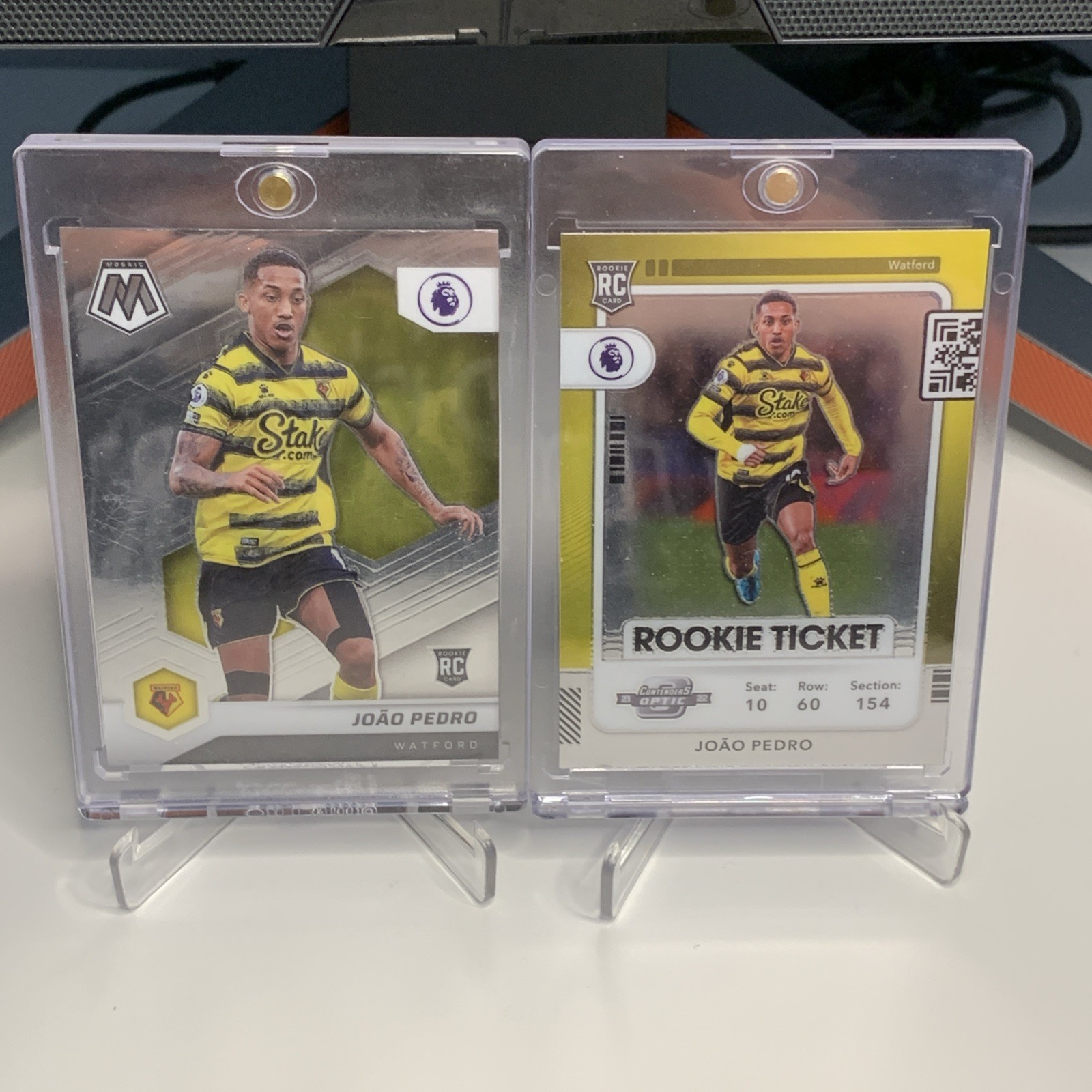 Joao Pedro 2x RC EPL Panini Mosaic Chronicles Watford Chelsea Brazil for sale on Ebay