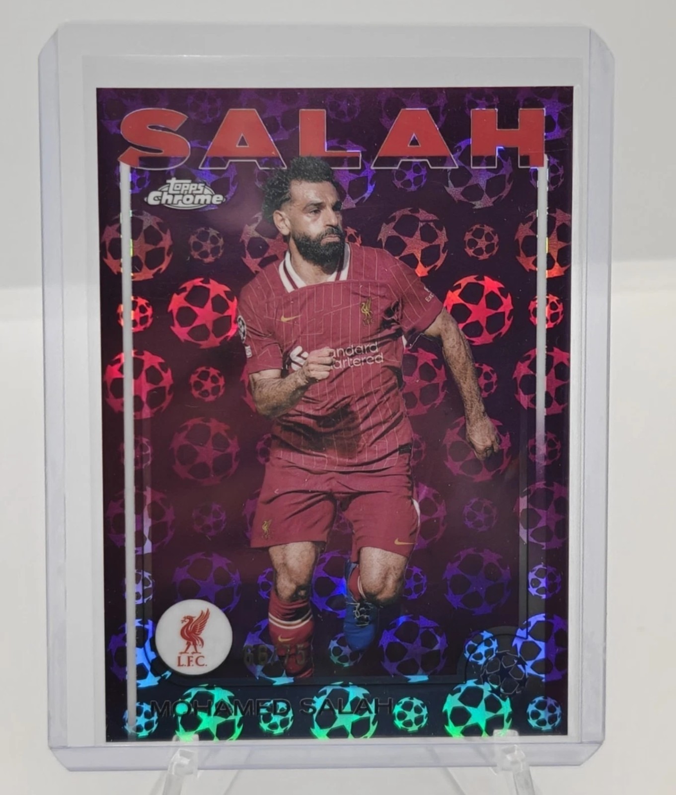 2024-25 Topps Chrome Logofractor Mohamed Salah  /75 Liverpool Rare for sale on Ebay