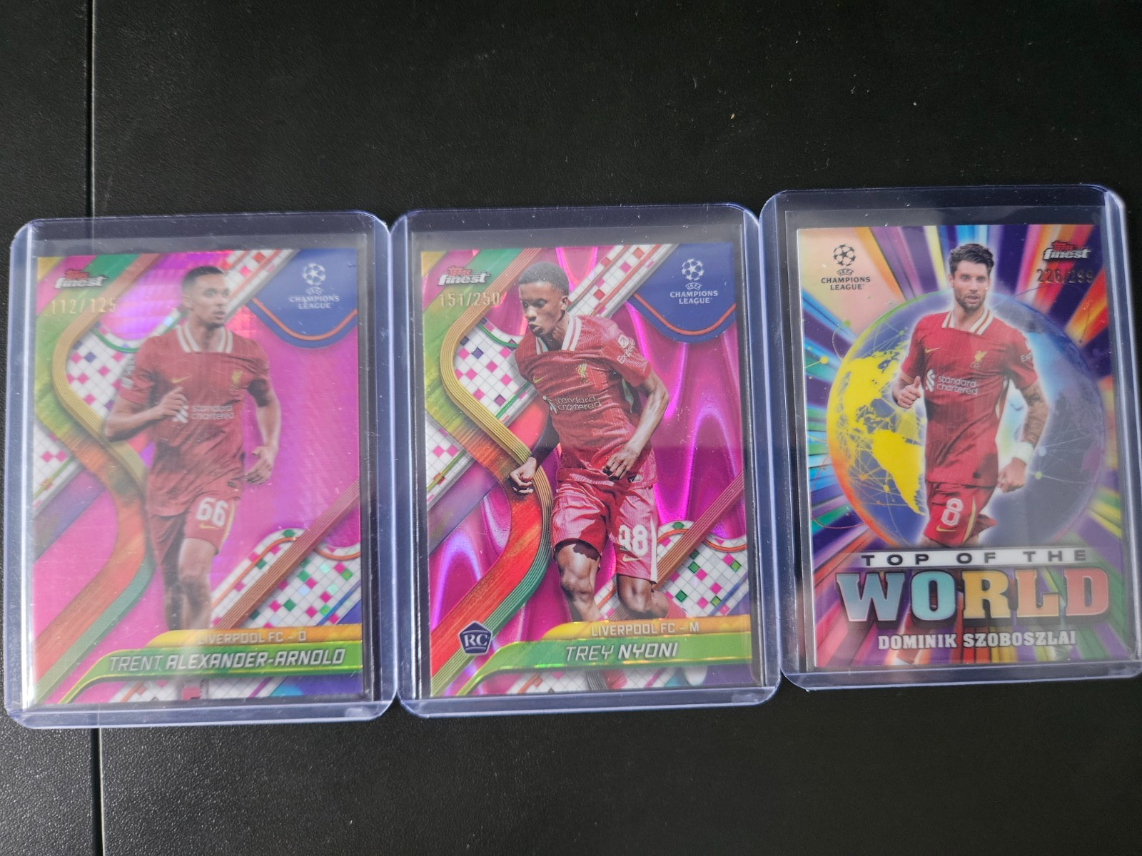 Topps Finest Liverpool Bundle X3  - Szoboszlai TOTW, Nyoni /250, Trent /125 for sale on Ebay