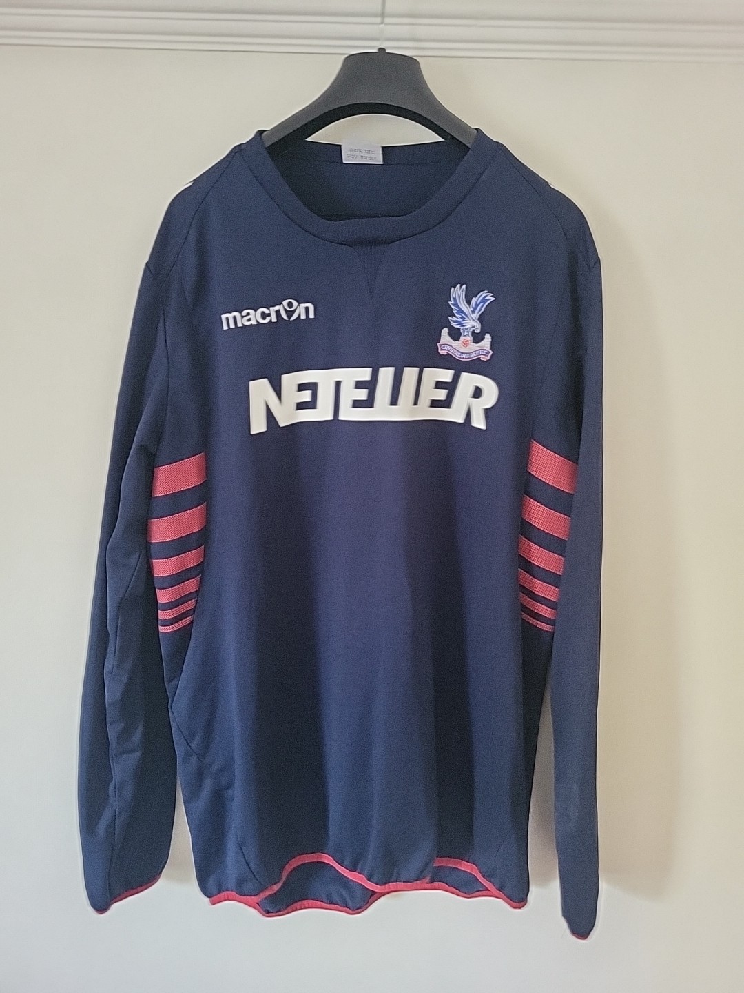 Crystal Palace Authentic Macron 3XL Neteller Training Top 2014 for sale on Ebay