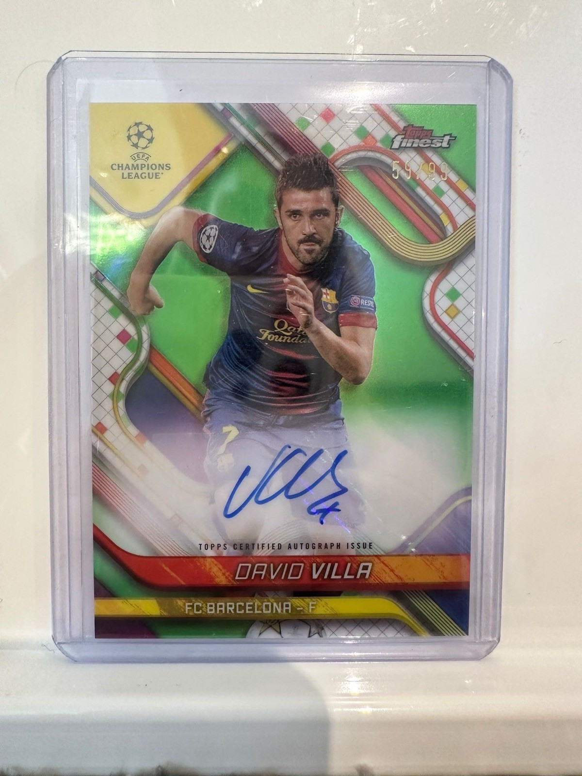 Topps Finest 2024/25 David Villa Auto /99 for sale on Ebay