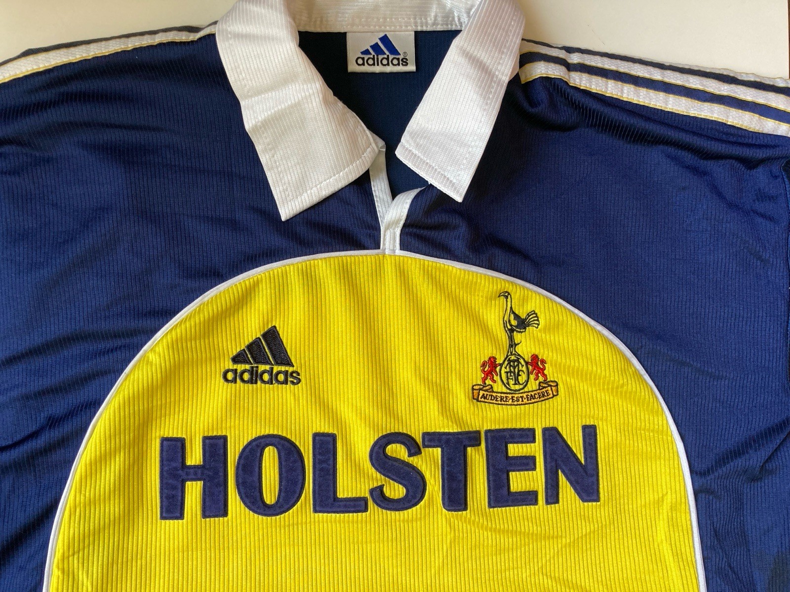 Tottenham Hotspur Shirt | Adidas | Holsten | Large | Rare Retro | Yellow | Spurs for sale on Ebay