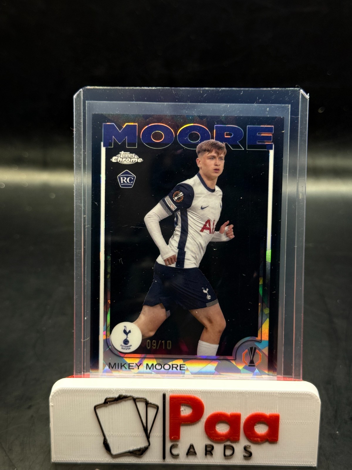 Topps - UCC Sapphire Chrome 24/25 - Tottenham Hotspur - Mikey Moore /10 - Rookie for sale on Ebay