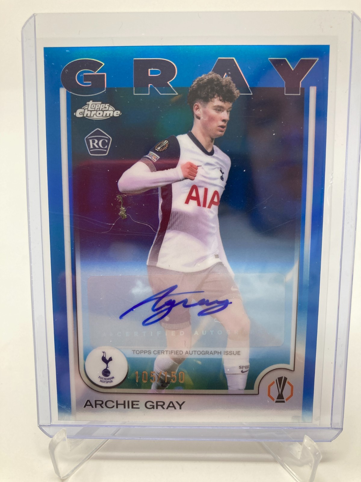TOPPS CHROME  24/25 ARCHIE GRAY TOTTENHAM AUTO 105/150. for sale on Ebay