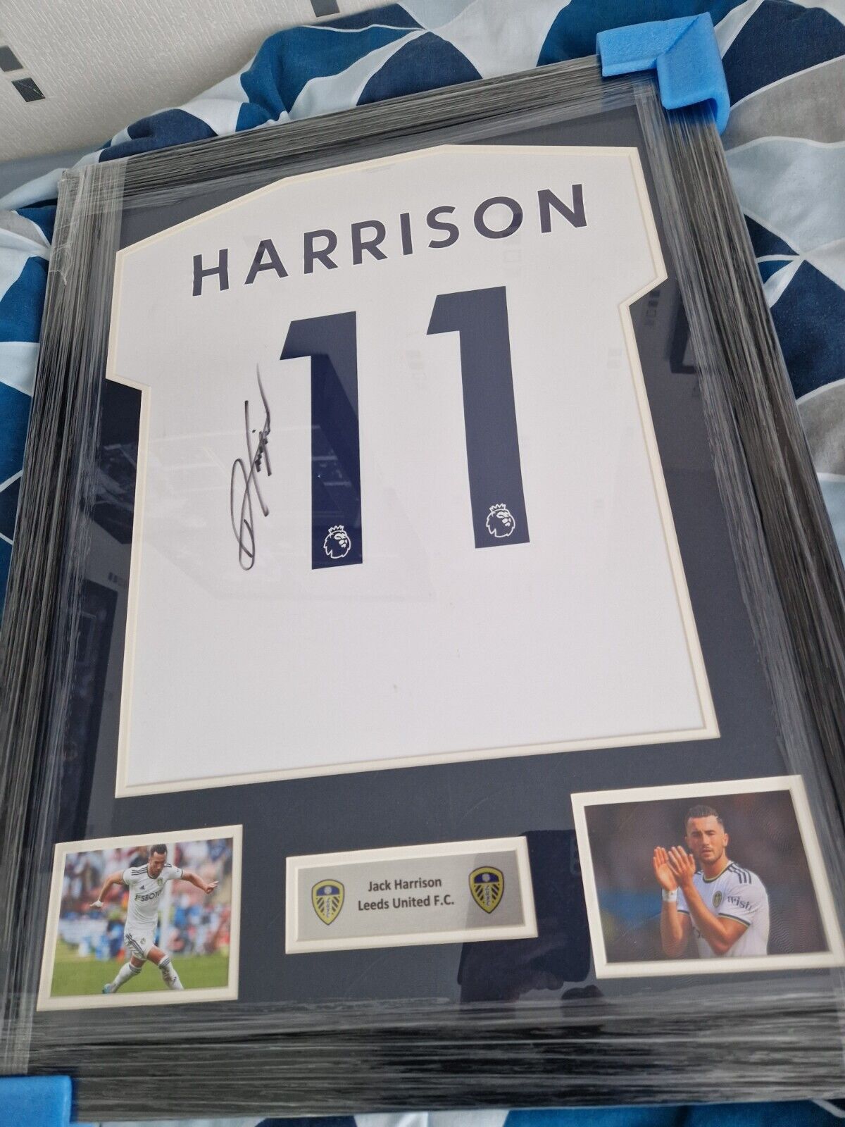 Framed Jack Harrison Signed Leeds United Shirt 2022-23 Home [Modern] for sale on Ebay