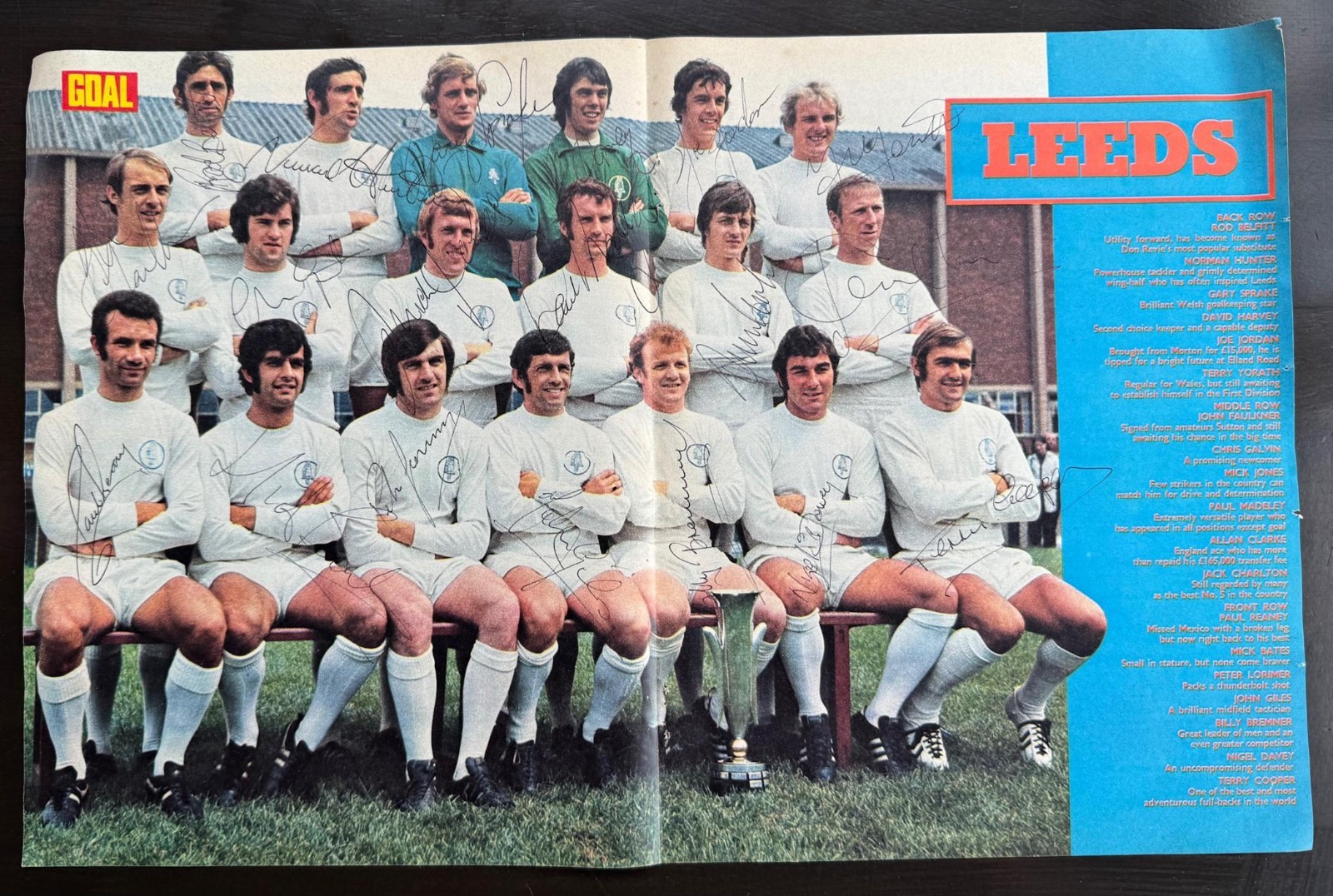 LEEDS UTD 1971/72 Team signed Photo BREMNER HUNTER CHARLTON JORDANLORIMER COOPER for sale on Ebay
