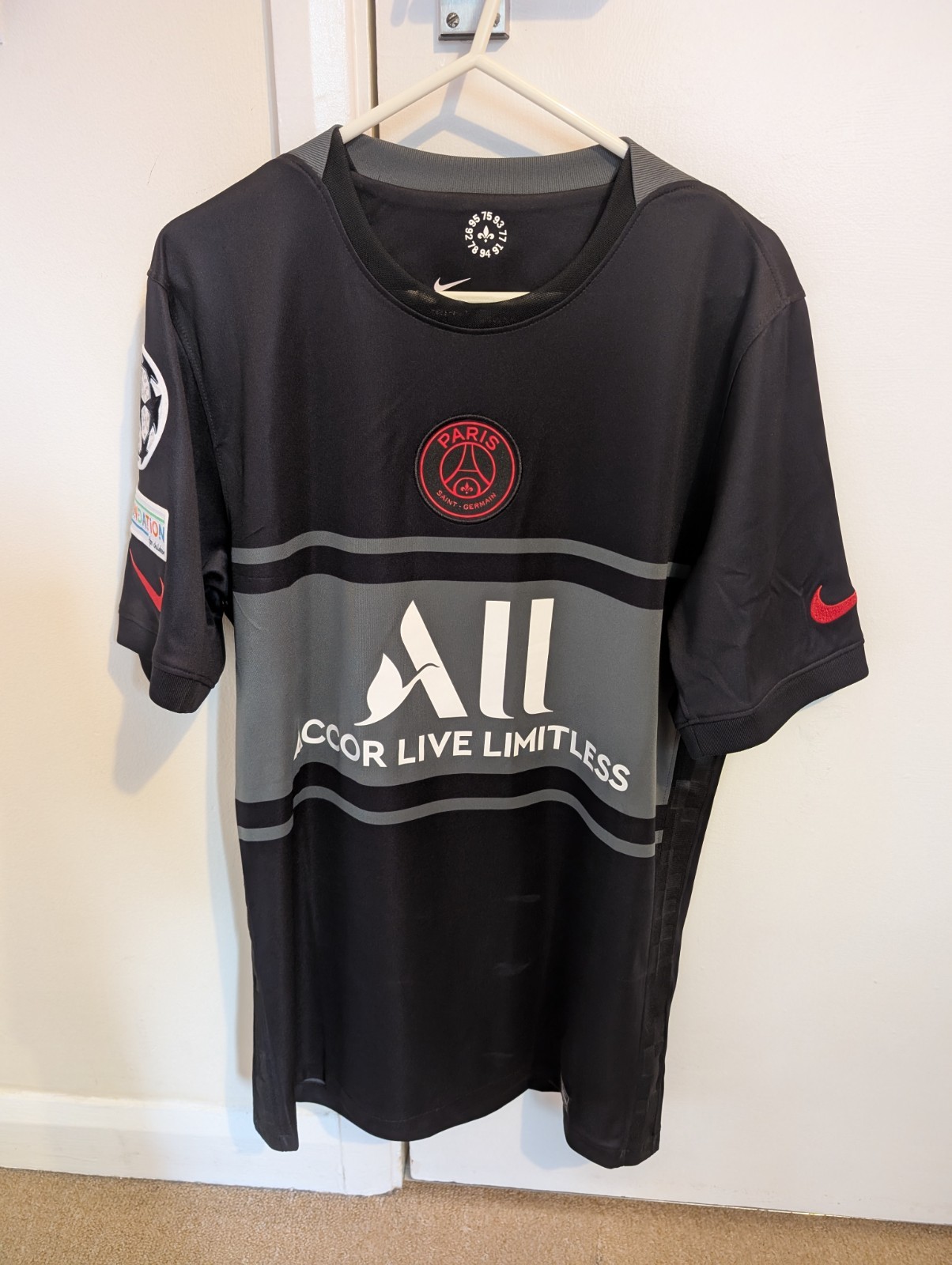 Nike Neymar PSG 21/22 Third Kit Mens Small  for sale on Ebay