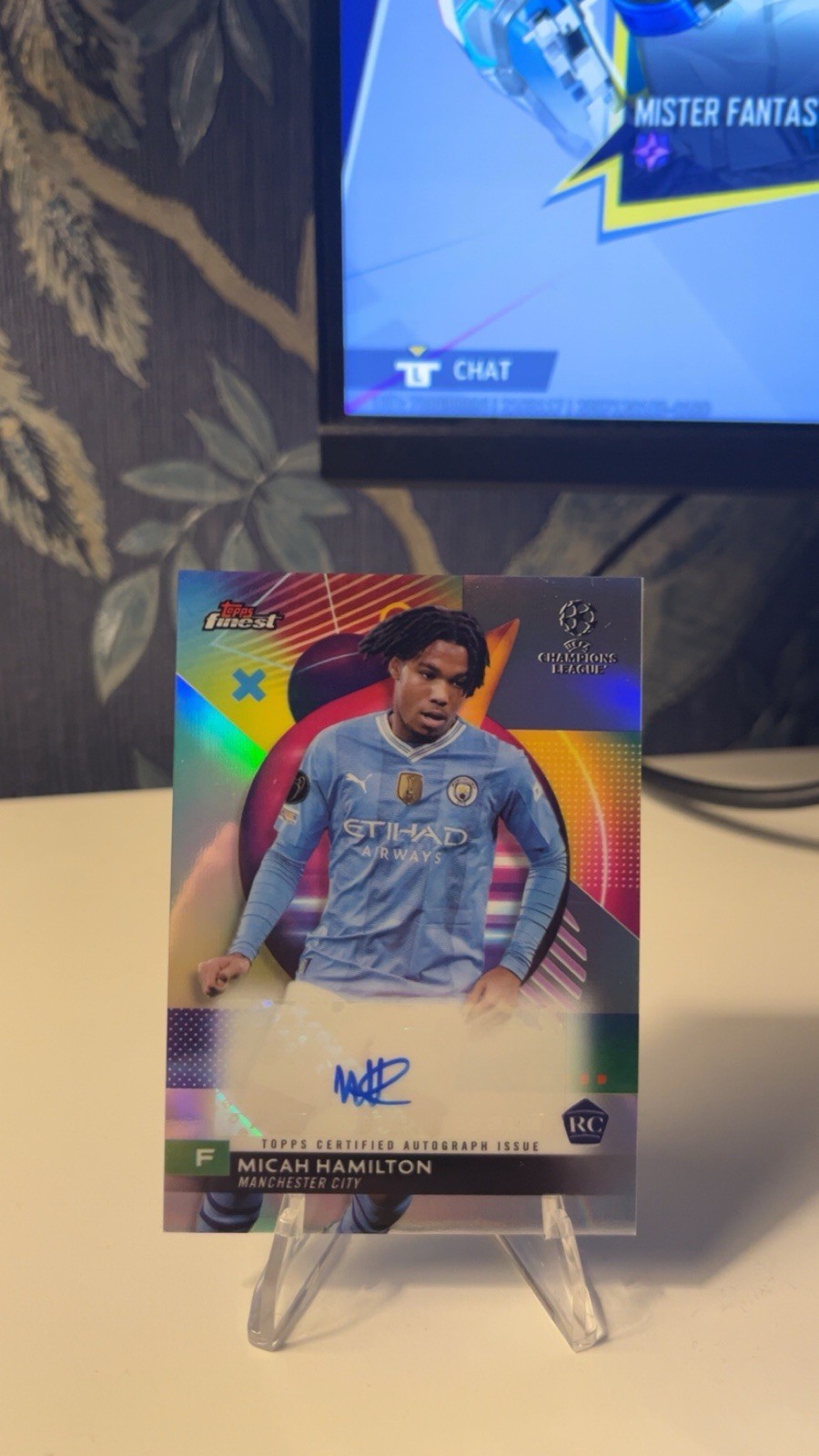 Topps Finest 2023/24 Manchester City Micah Hamilton Rookie RC Auto for sale on Ebay