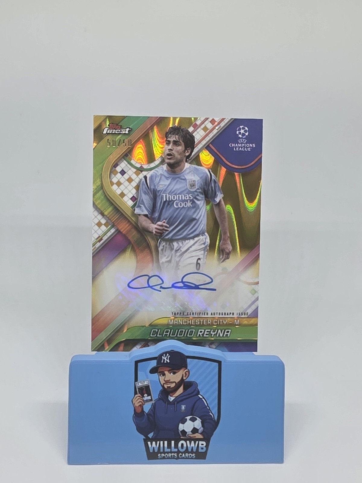 Topps Finest Manchester City Claudio Reyna Auto /50 for sale on Ebay