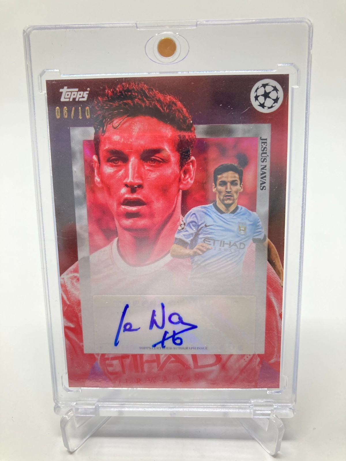 TOPPS SIMPLICIDAD 24/25 JESUS NAVAS MANCHESTER CITY RED AUTOGRAPH 6/10.. for sale on Ebay