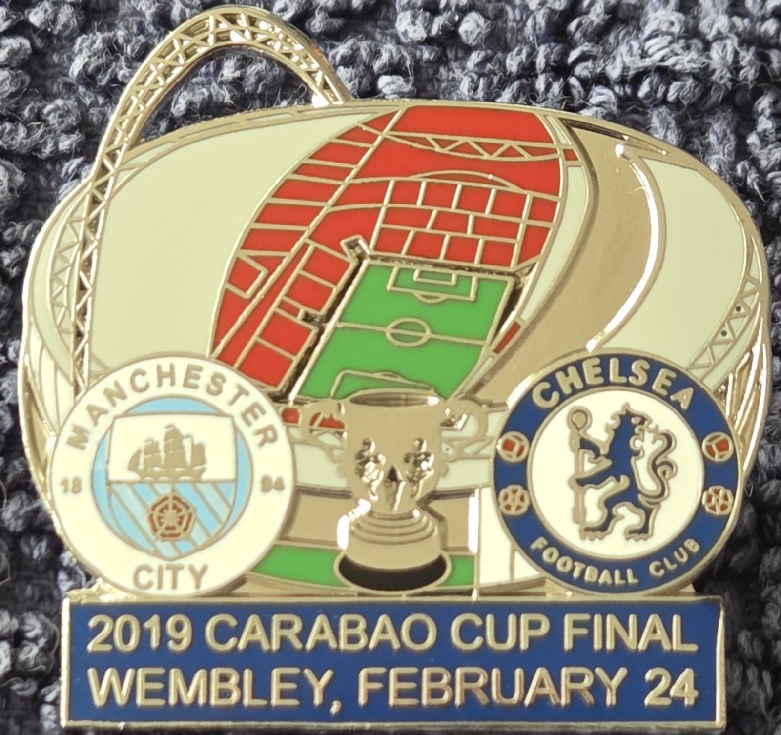 Chelsea FC Badge - MANCHESTER CITY v CHELSEA -  2019 CARABAO CUP FINAL MATCH for sale on Ebay