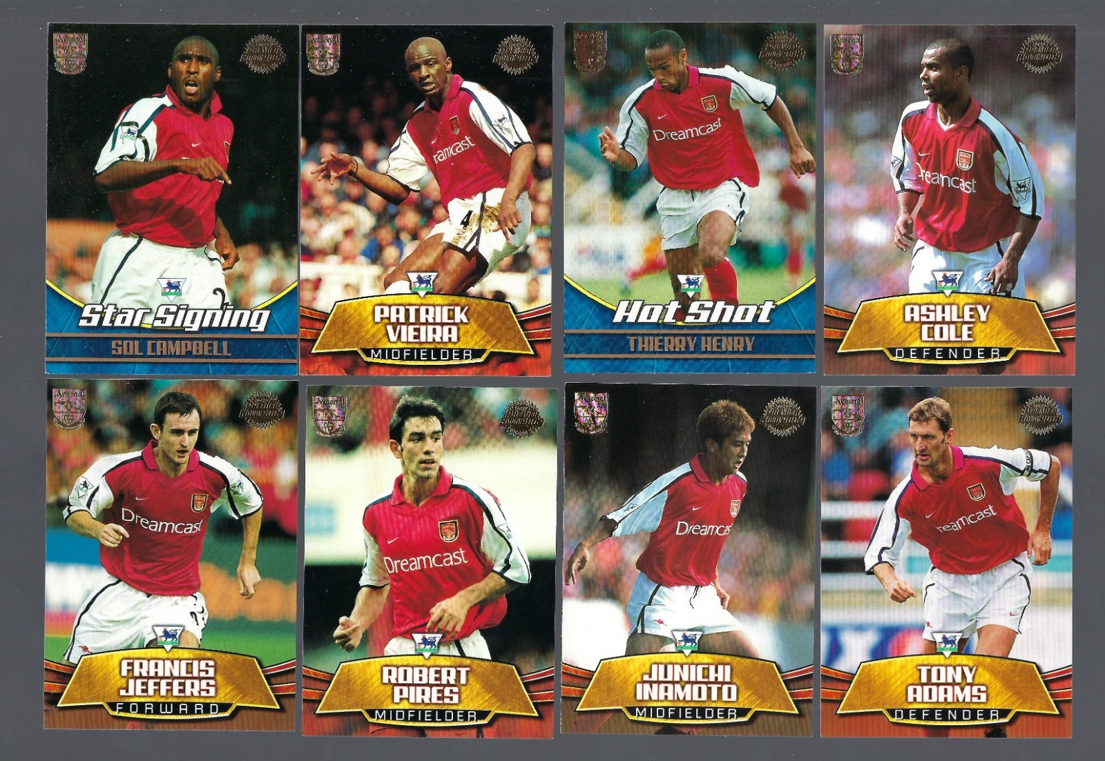 TOPPS PREMIER GOLD 2002 - COMPLETE ARSENAL TEAM SET inc THIERRY HENRY  HOT SHOT for sale on Ebay