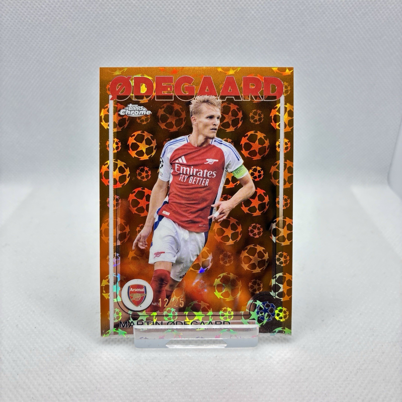Topps Chrome Logofractor Martin Odegaard Orange /25. Arsenal FC for sale on Ebay