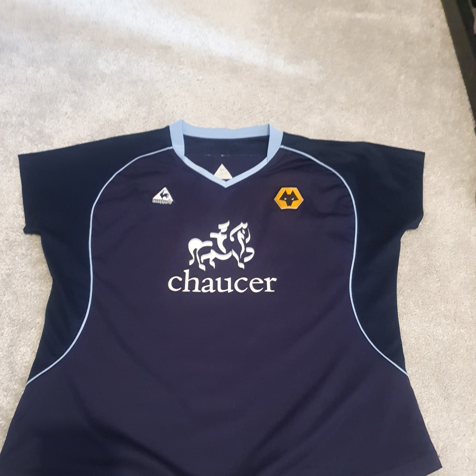 Wolves Dk Blue Away Shirt M CHAUCER for sale on Ebay