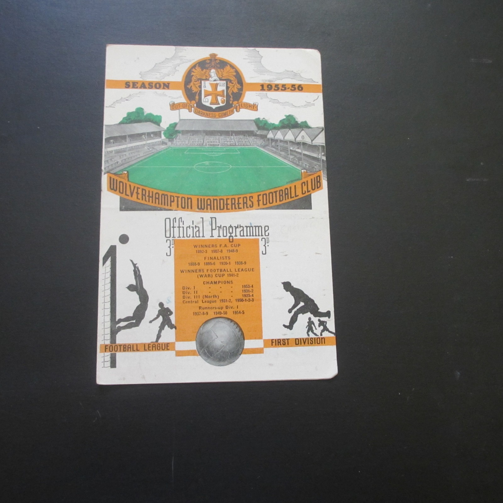 Wolves v Cardiff Div 1 1955/6 for sale on Ebay