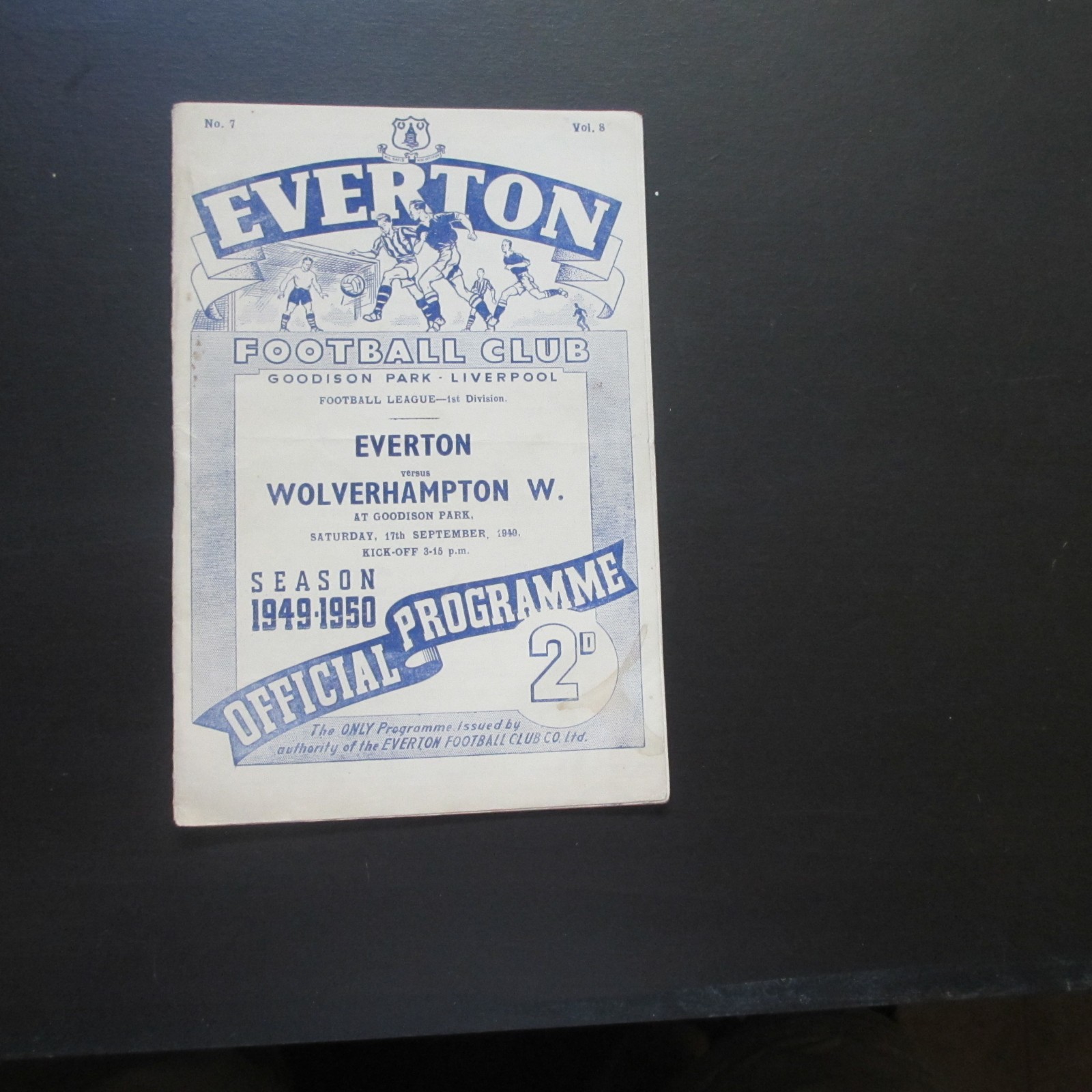 Everton v Wolves Div 1 1949/50 for sale on Ebay
