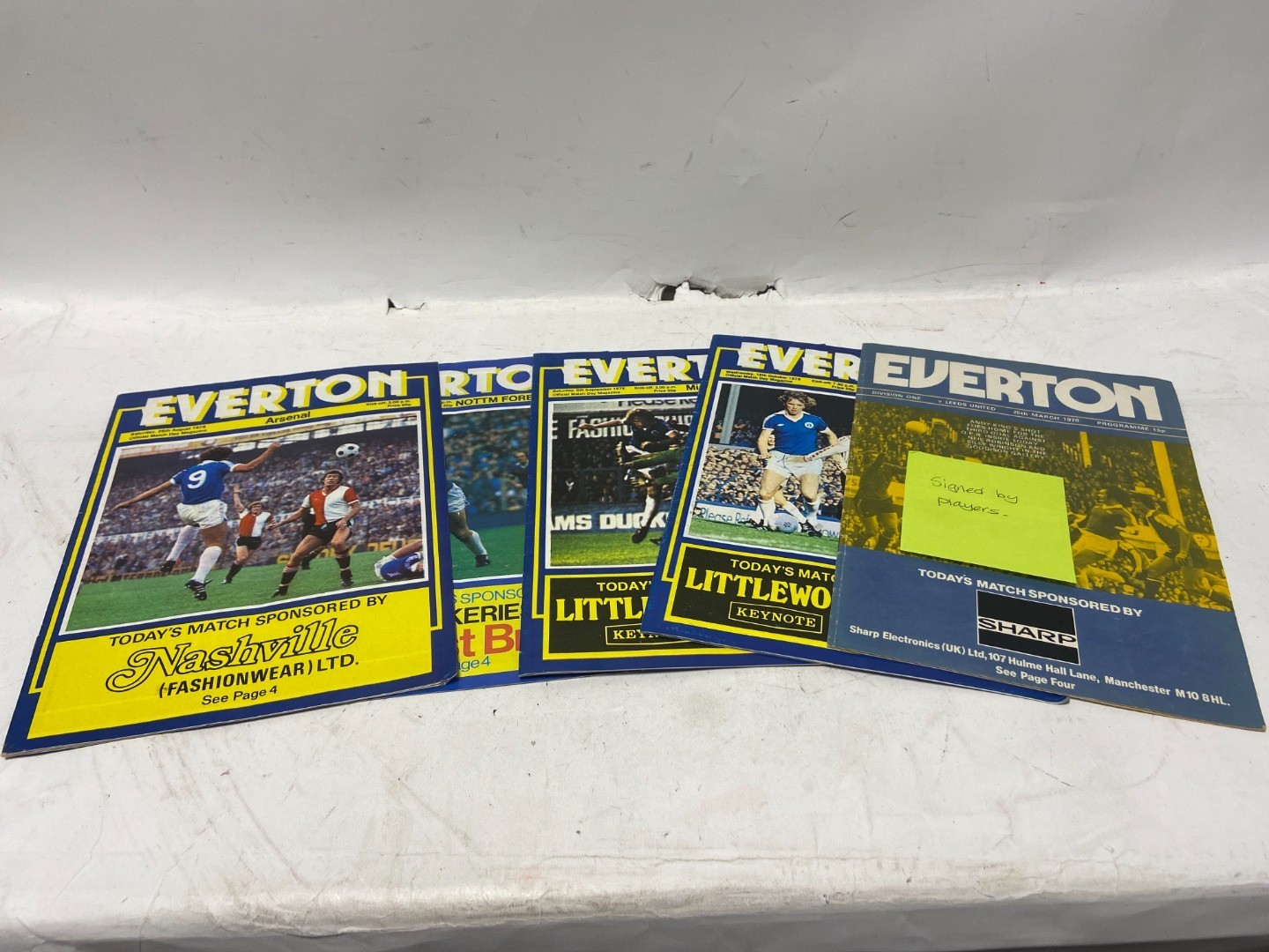 Everton Match Day Programmes 1977/78/79 Autographed Signed Vintage Preloved for sale on Ebay