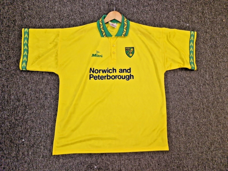Rare Original Norwich City 1994 - 1996 Football Club Shirt 46