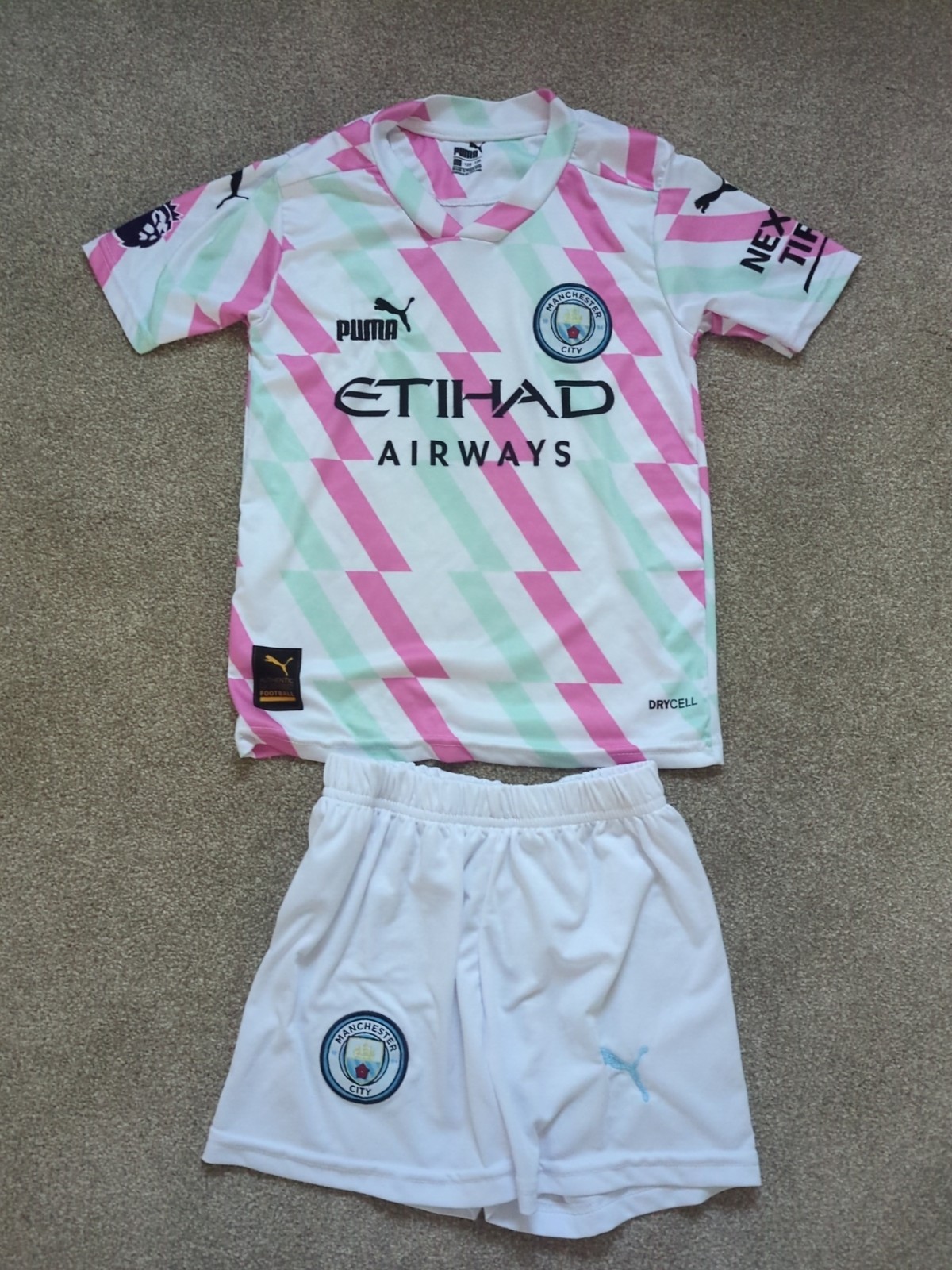 Manchester City Football Kit Haaland 9 Age 7-8 Puma Shirt And Shorts Man City for sale on Ebay
