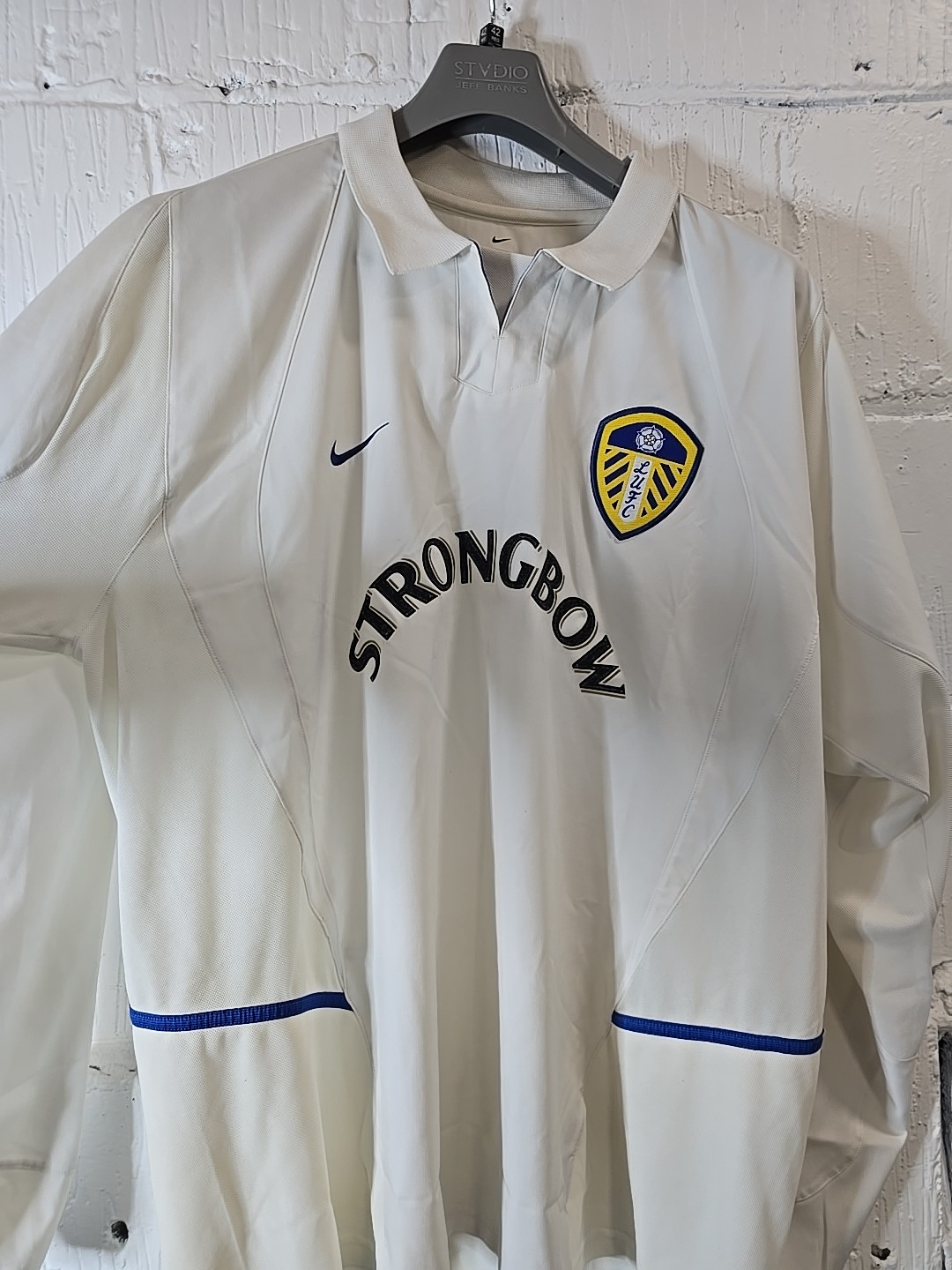 LEEDS UNITED 2002/2003 HOME FOOTBALL LONG SLEEVE NIKE VINTAGE SHIRT SIZE XXL for sale on Ebay