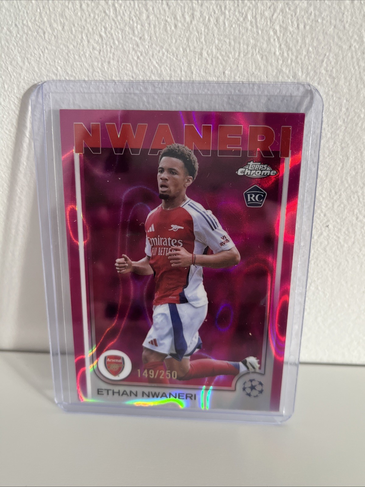 Topps Chrome 2024 Ethan Nwaneri Arsenal Rookie /250 for sale on Ebay