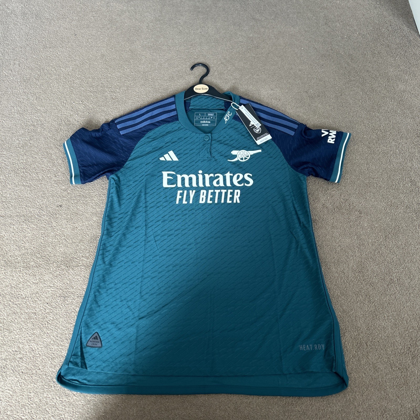 BNWT- Adidas Arsenal 23/24 Third Shirt BNWT - Size Large HEAT READY Women’s  for sale on Ebay
