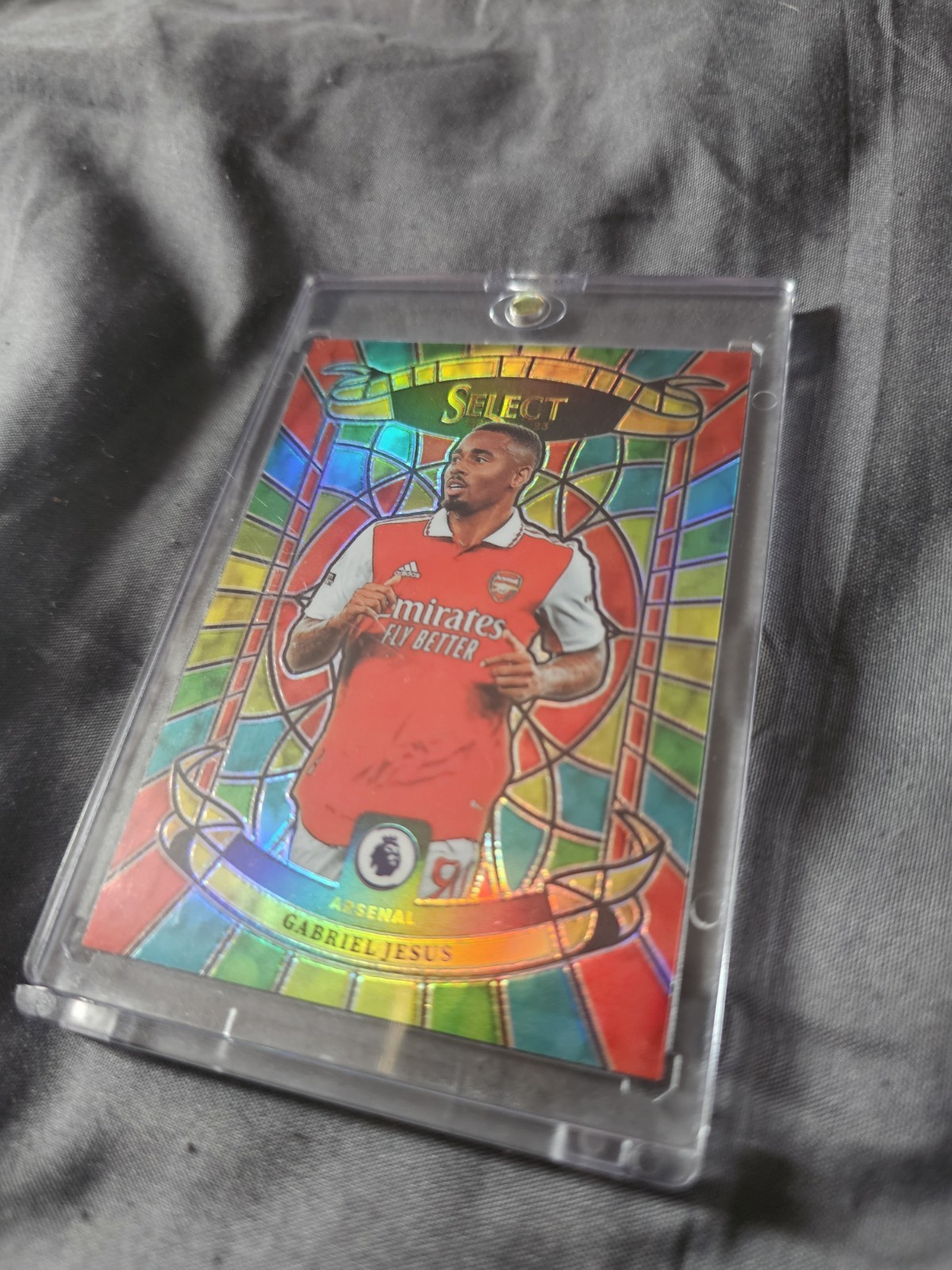 2022-23 Panini Select Premier League Stained Glass Gabriel Jesus Arsenal for sale on Ebay