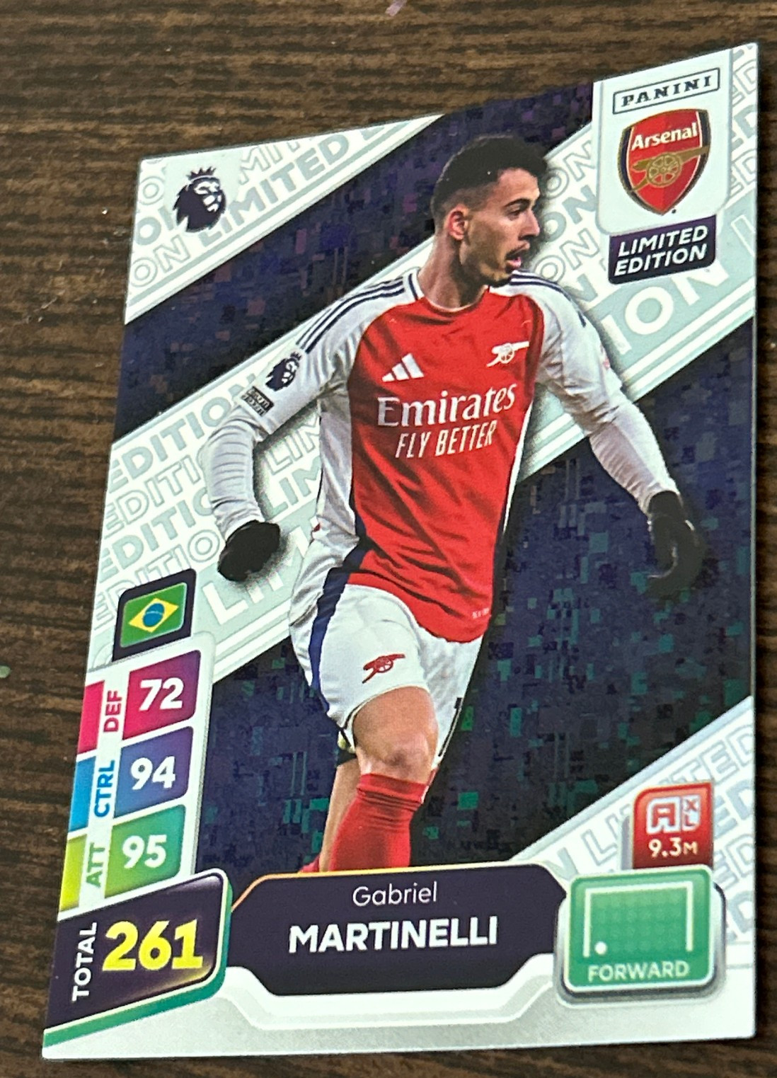 Panini Premier League 2025 – Gabriel Martinelli LIMITED EDITION – Arsenal 🇧🇷 . for sale on Ebay
