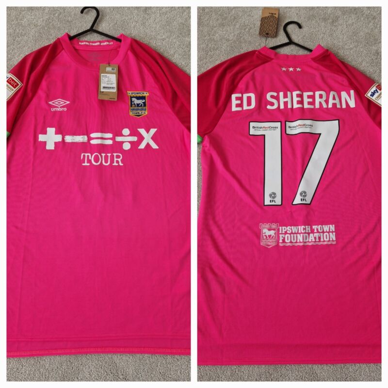 BNWT Original Umbro Ipswich Town 2023/24 3rd Goalkeeper Shirt Ed Sheeran Medium for sale on Ebay