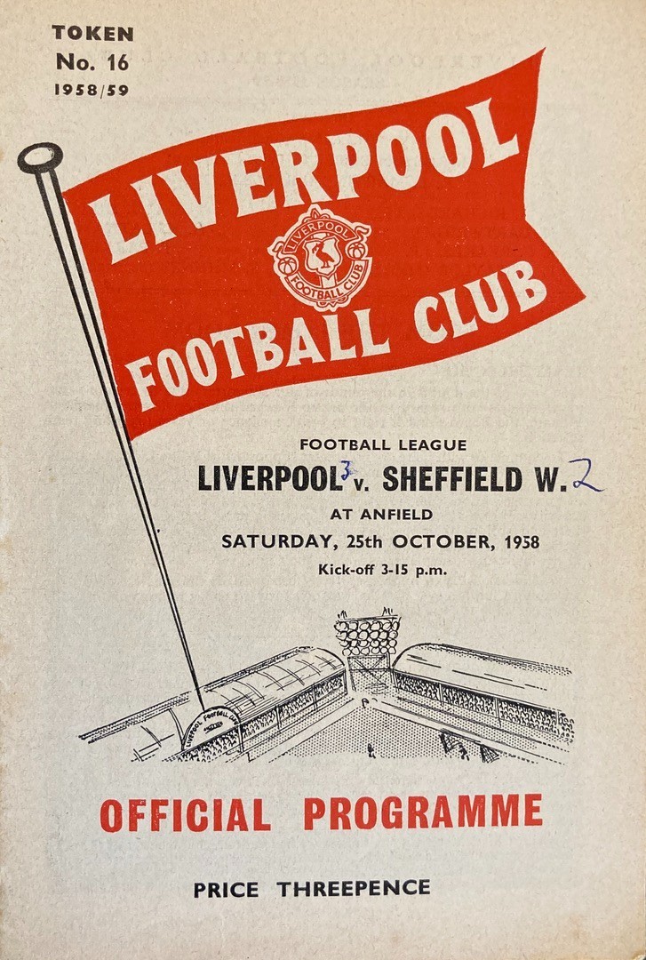 Liverpool v Sheffield Wednesday Div 2 1958/59 for sale on Ebay