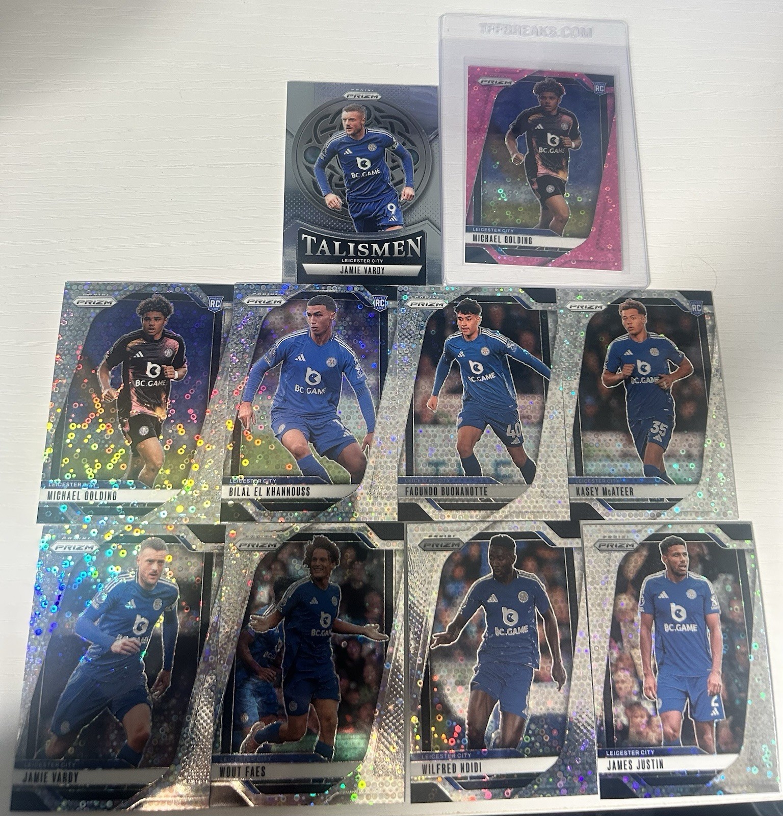 10 Card Leicester City - Prizm Breakward Bundle - Pink /149 Michael Golding for sale on Ebay