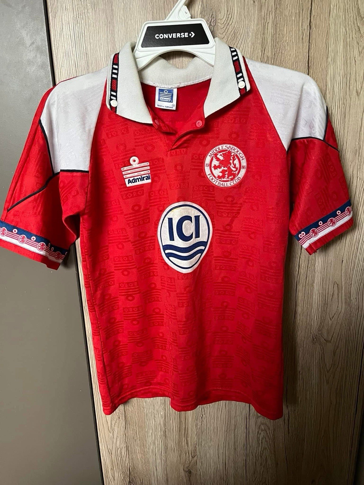 Middlesbrough Home Football Shirt 1992-94 Admiral 30/32 LB John Hendrie #7 for sale on Ebay