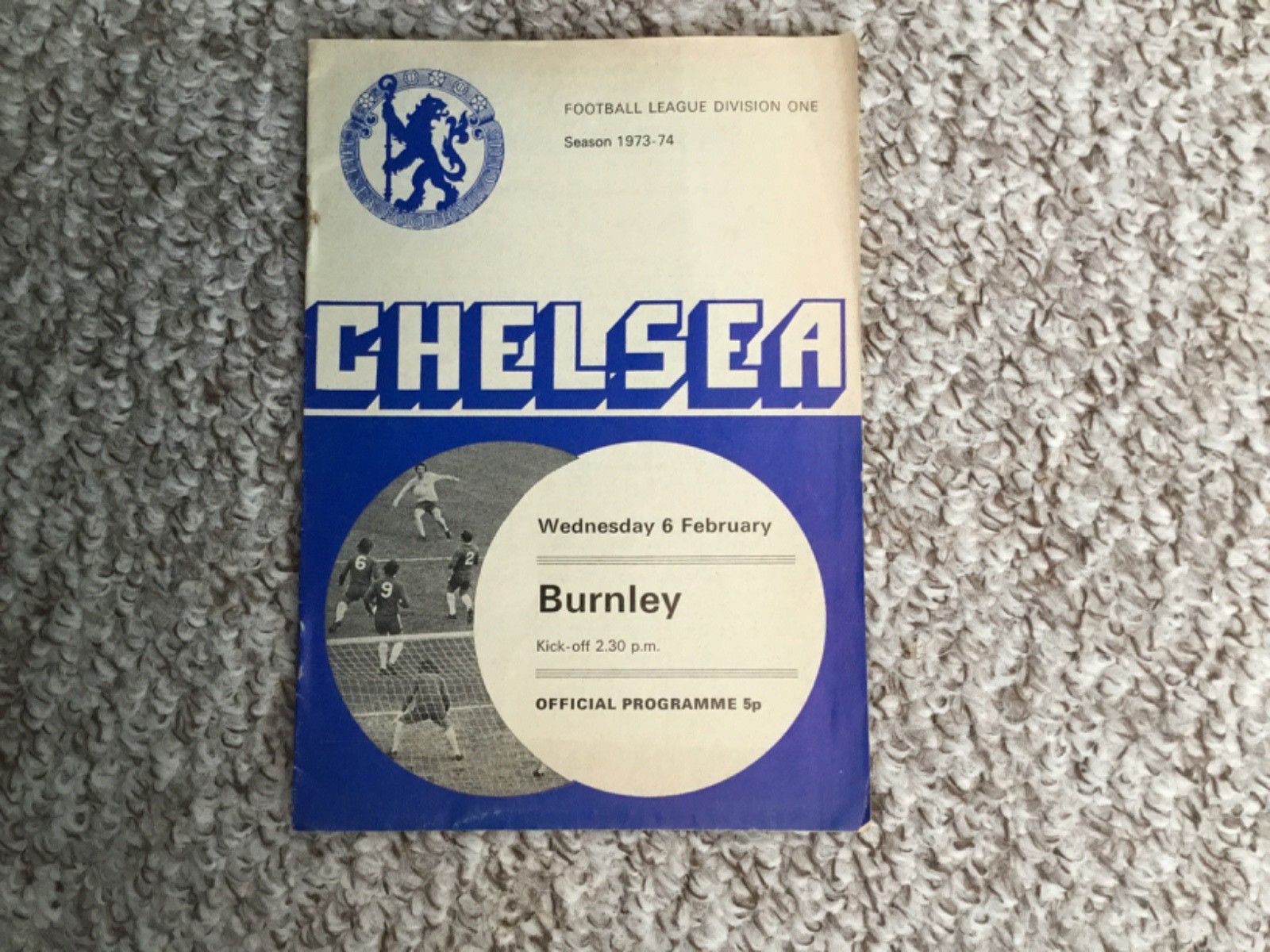 Chelsea v  Burnley- 1973-74 - Home Football Programme Wednesday 6 February for sale on Ebay