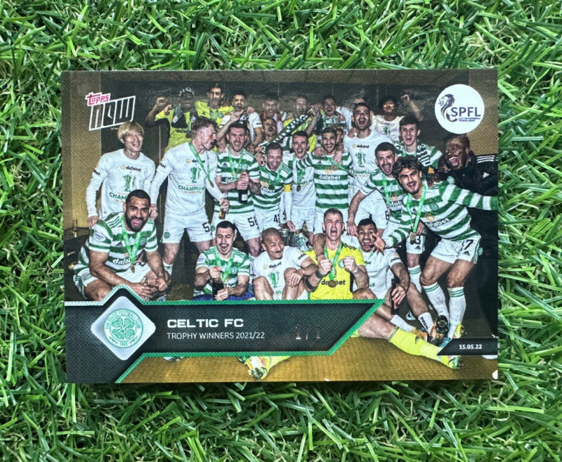 Topps Now - Celtic FC - Trophy Treble Winners 2021/22 SPFL - 1/1 (One of One!) for sale on Ebay