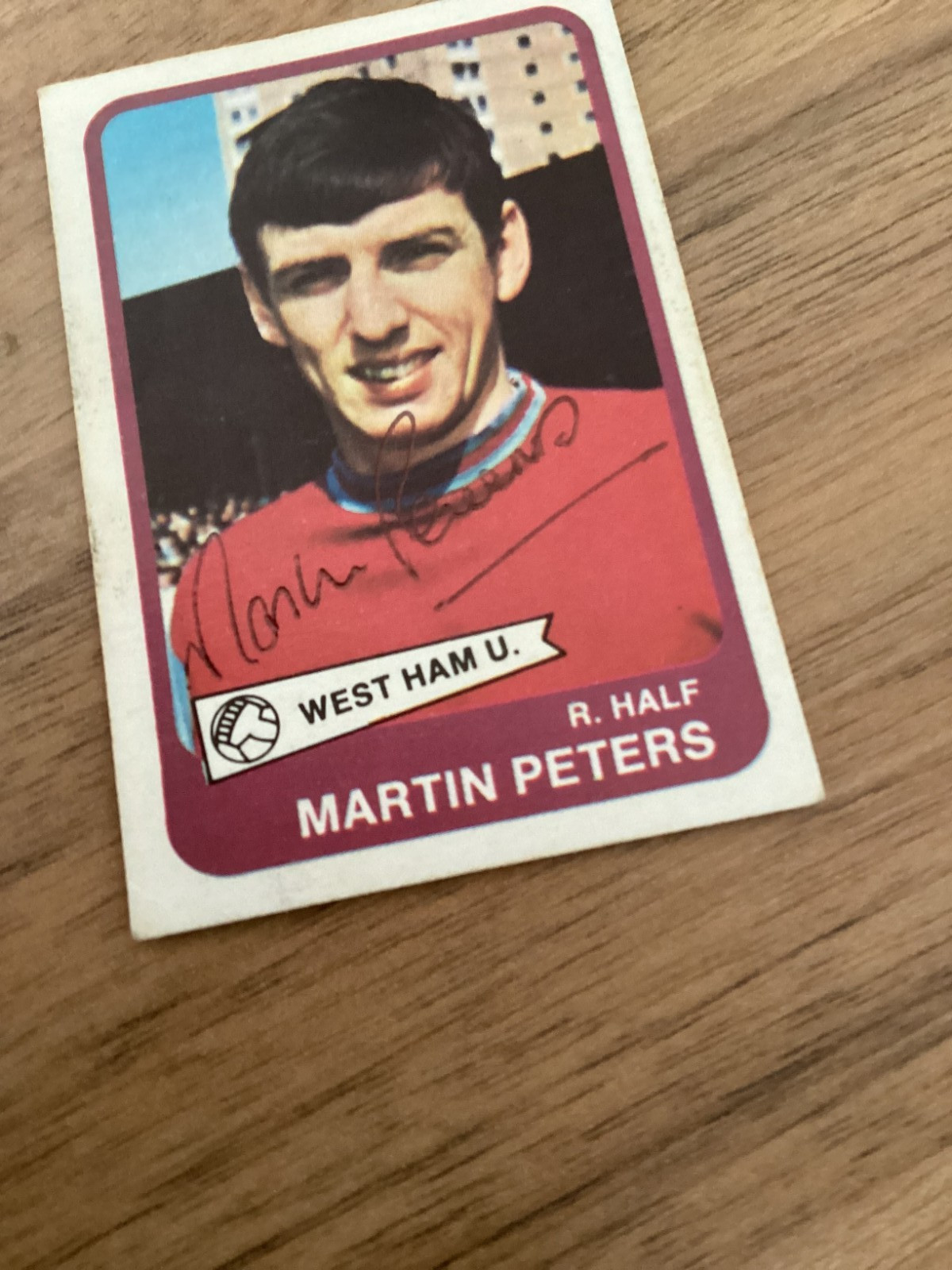  SIGNED A & BC 1968/69 Card MARTIN PETERS WEST HAM & ENGLAND 1966 WORLD CUP for sale on Ebay