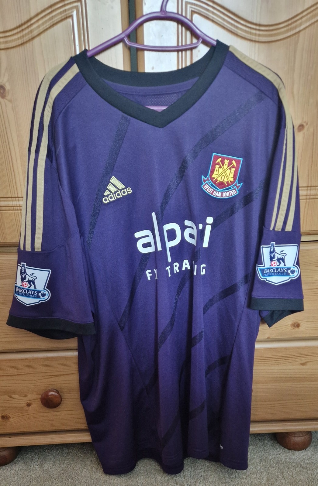 Rare West Ham Third Shirt 2012. Purchased But to big for me,  size adult XL. for sale on Ebay