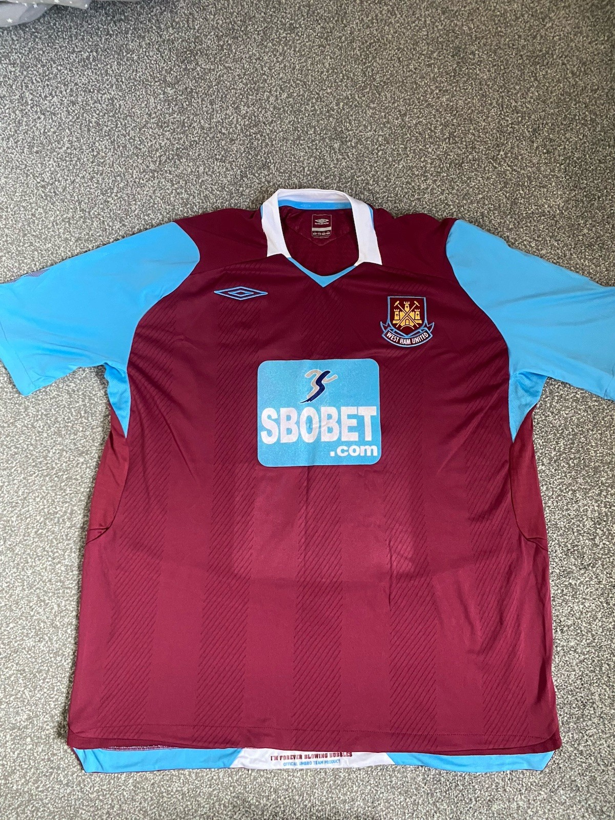 West Ham 2008-09 Home Shirt Xxl for sale on Ebay
