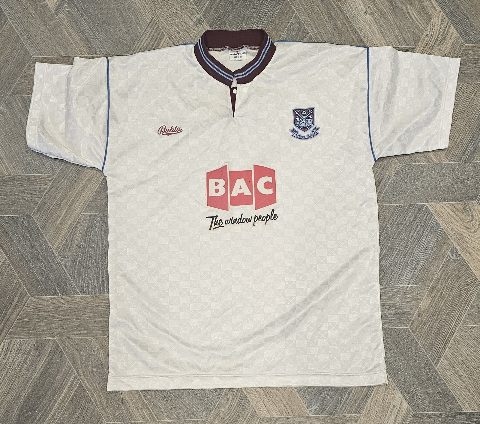 West Ham United Bukta BAC Windows Replica Shirt From Early 1990's for sale on Ebay