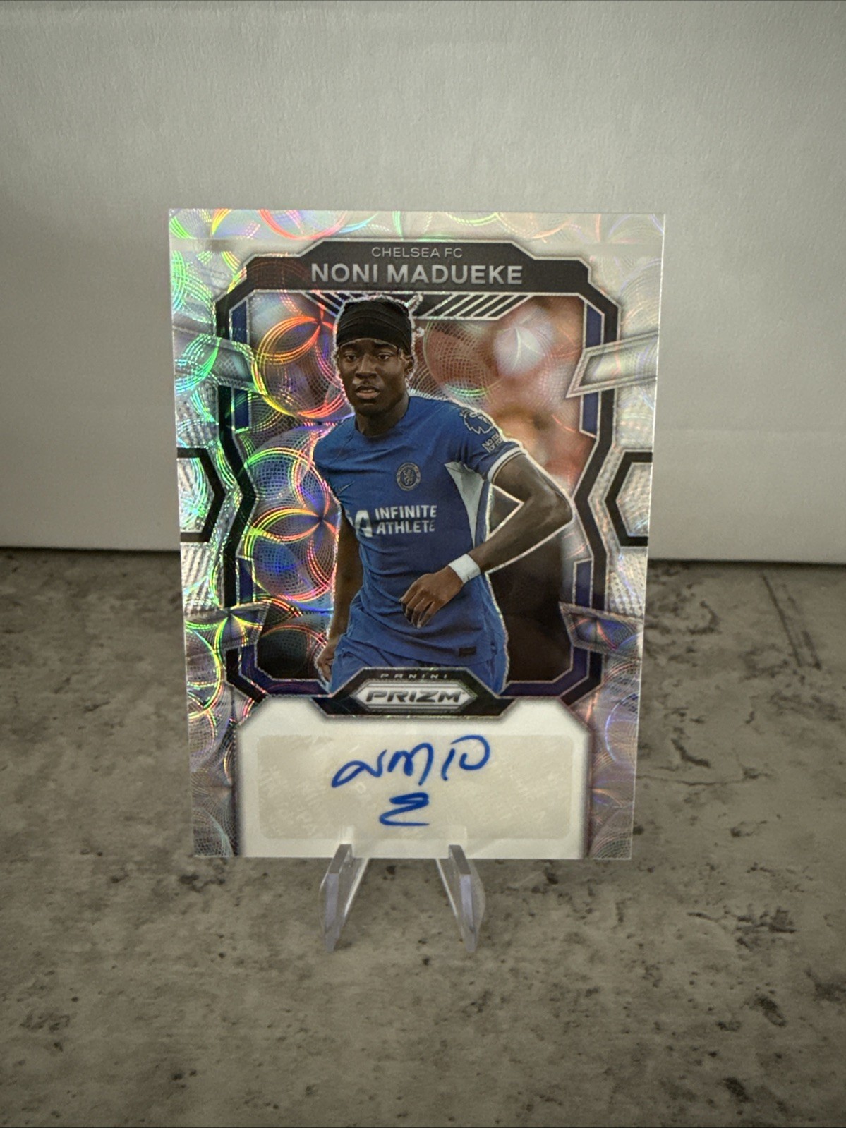 2023-24 Panini Prizm Premier League Noni Madueke Auto Chelsea for sale on Ebay